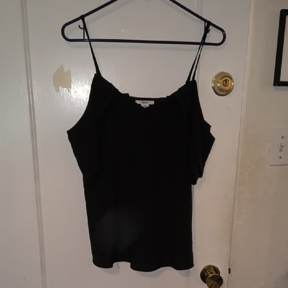 Bar III | Chic Black Cold Shoulder Camisole